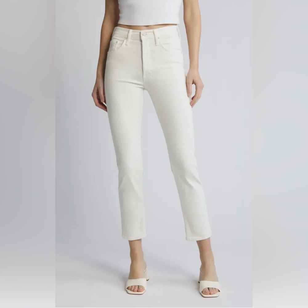 MOTHER denim size 24 the Tomcat ankle jeans in Cream Puffs NWT